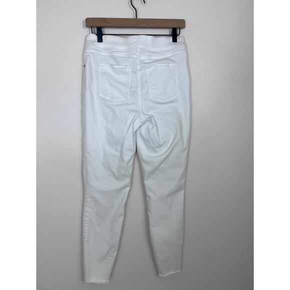 SPANX White Distressed Pull-On Skinny Jeans Size M 26” Inseam - Picture 7 of 10